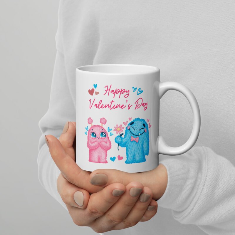 happy valentine's day - coffee mug - ceramic coffee mug - 11 oz coffee mug