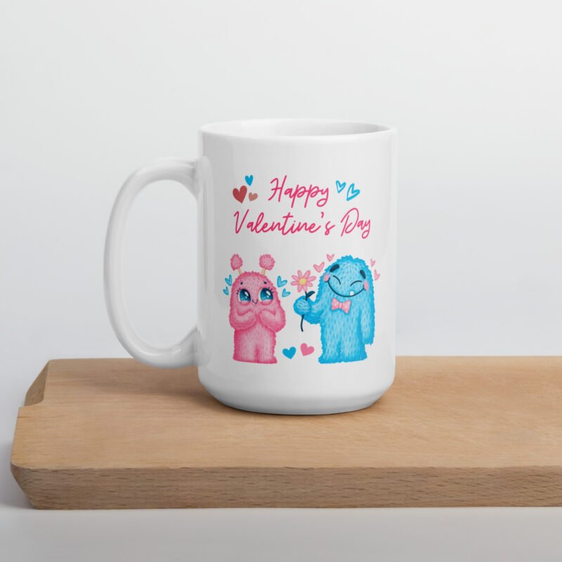 happy valentine's day - coffee mug - gift mug - 15 oz mug